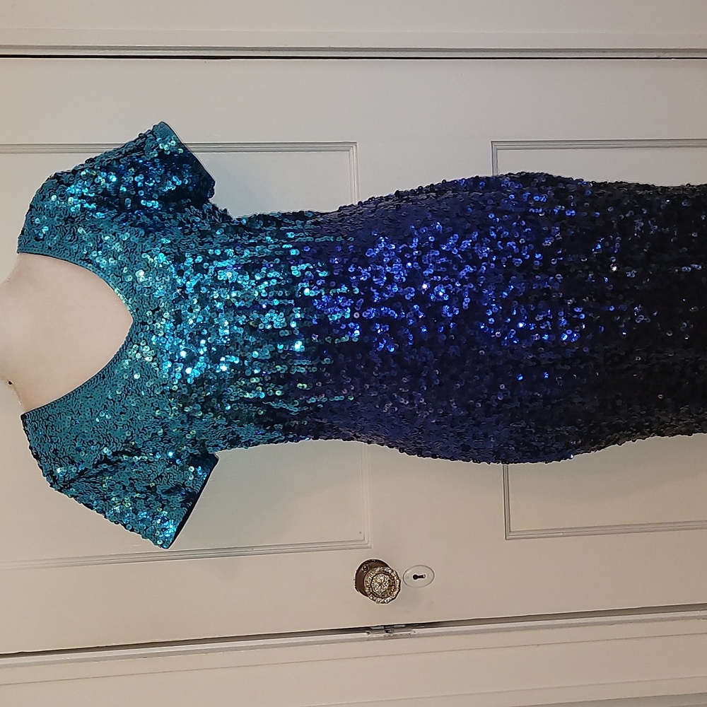 Maner ombre sequin dress